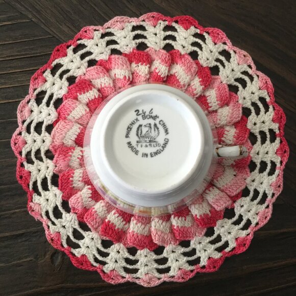 Phoenix Hand Painted Flowers White English Bone China Teacup & Saucer Set - Picture 9 of 10